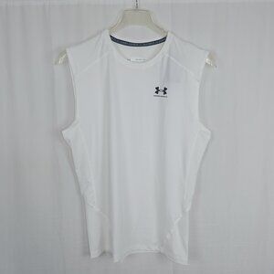 Under Armour White Shirt 2XL XXL XX-Large Heat Gear Compression